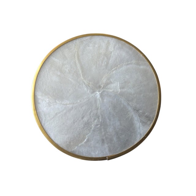 Anthropologie Coastal Capiz Shell Coasters- Set of 5 For Sale - Image 4 of 8