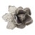 Vintage Italian Handmade Genuine Silver Filigree Medium-Sized Rose Flower Brooch For Sale