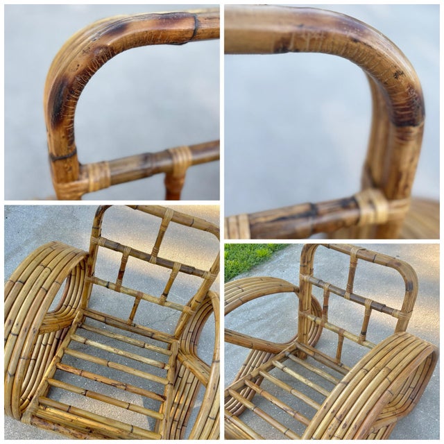 1960s Six-Strand Pretzel Lounge Chair | Attributed in Paul Frankl Style For Sale - Image 11 of 12