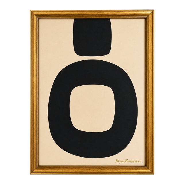 Monolith & Moon Abstract Painting, Framed by Bryan Boomershine For Sale