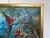 Vintage Tropical Parrot Oil Painting Signed 1996, Colorful Macaws Jungle Scene For Sale - Image 10 of 13