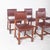 Chairs with Brown Leather Backs and Seats, Set of 6 For Sale - Image 9 of 11