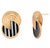 14k Yellow Gold Mother-of-Pearl, Black Onyx and Sodalite Vintage Stud Earrings, Pair For Sale - Image 4 of 7