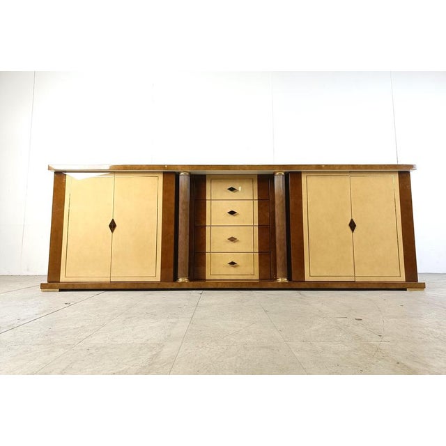 Vintage Lacquered Goatskin Credenza, 1970s For Sale - Image 6 of 16