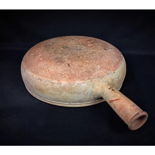 Orange Large Antique Terracotta Pan by La Bourguignonne – Vintage Kitchenware For Sale - Image 8 of 9