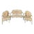 Upholstered Parlor Suite with Loveseat Canape and 4 Armchairs - 5 Pieces For Sale