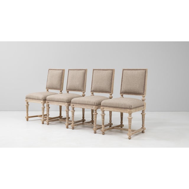 19th Century French Set Of Four Upholstered Dining Chairs For Sale - Image 14 of 18