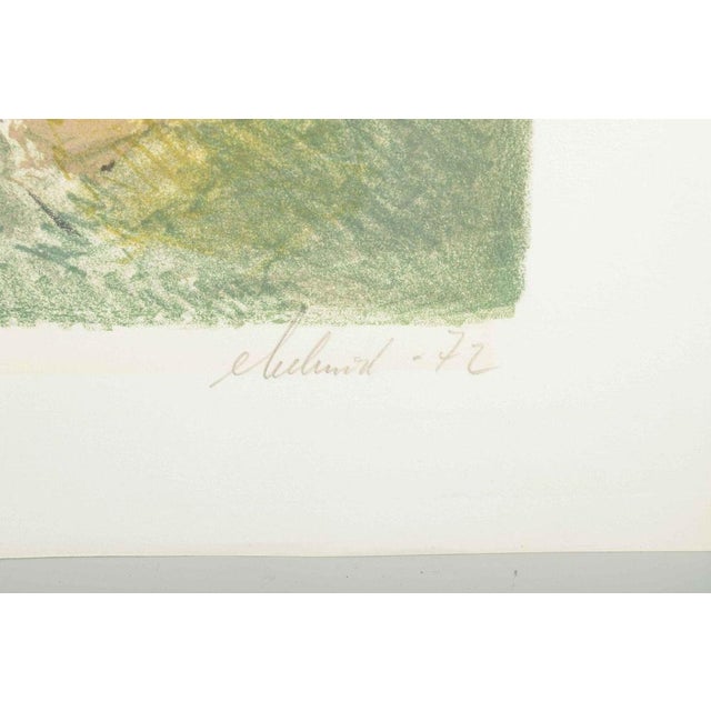 Poul Ekelund, Cows in a Landscape, 1972, Color Lithograph on Paper For Sale - Image 6 of 7