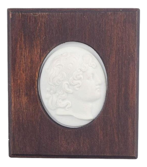 Small Biscuit Plaque with Double-Sided Classical Profile Portraits from Meissen, 1970s