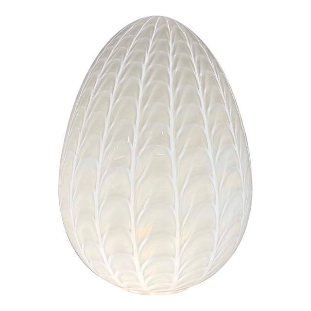 Murano Hand-Blown Glass Dragon Egg Lamp – 15” Tall For Sale