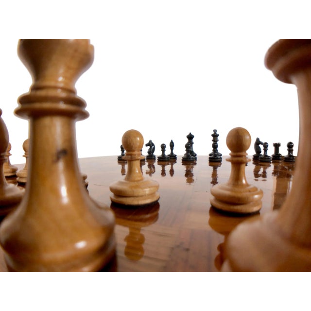 Vintage Marquetry Game Table, 1920s For Sale - Image 9 of 10