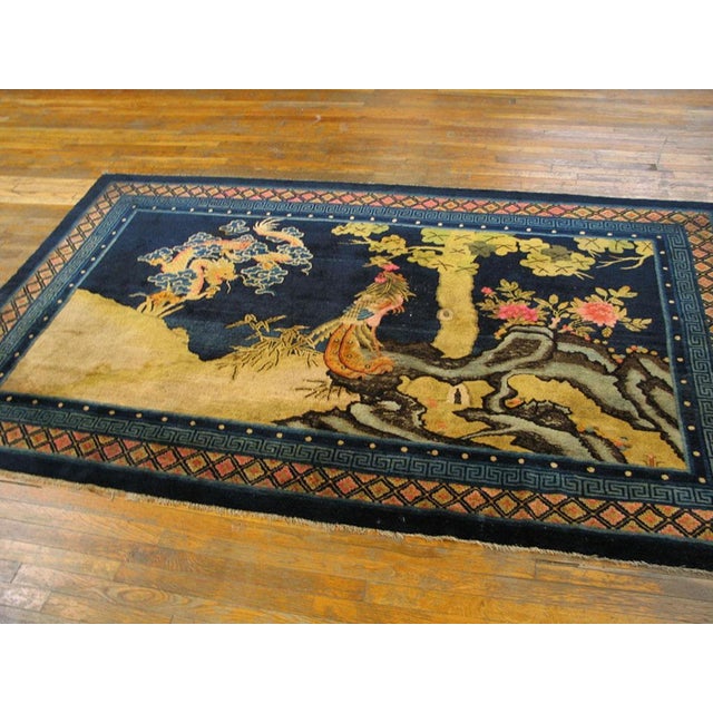 Early 20th Century Chinese Baotou Carpet with Phoenix 5'6" x 9' - 168 x 274 Antique Chinese - Baotou Hallway Runner Wool...