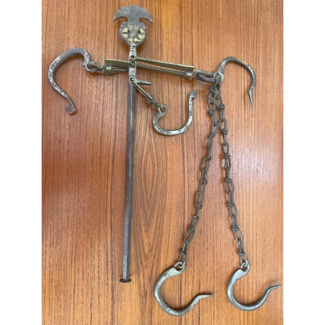 Antique Greek Decorative Butcher's Steelyard Weighing Instrument For Sale - Image 4 of 6