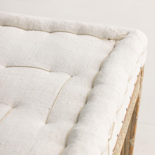 19th C. Swedish Gustavian Period Footstool or Bench in Original Paint For Sale - Image 11 of 18