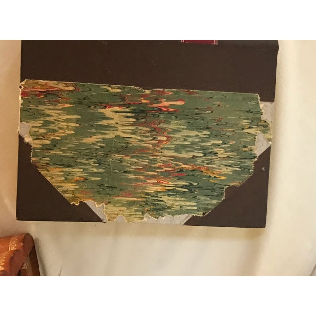 1990s Brown Leather Book & Book Box - A Pair For Sale - Image 5 of 5