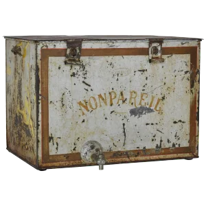 20th Century French Non Pareil Metal Ice Box