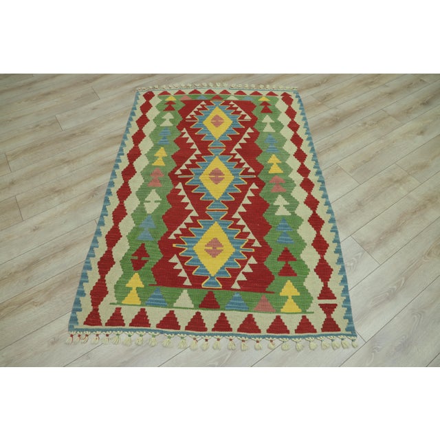 1970s Turkish Boho Style Red Oushak Handmade Kilim Rug For Sale - Image 9 of 9