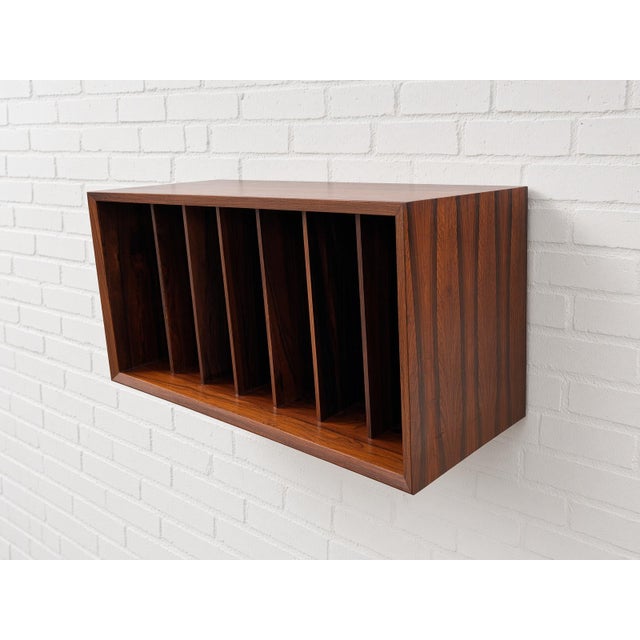 Brown LP Record Cabinet by Poul Cadovius for Cado, 1960s. For Sale - Image 8 of 9