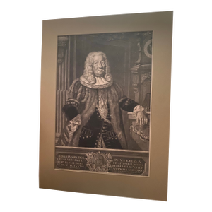 18th-Century German Mezzotint Portrait of Adam Rudolph Kress Von Kressenstein.