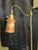 1940s Vintage Brass Bridge Lamp With Glass Shade For Sale - Image 5 of 11