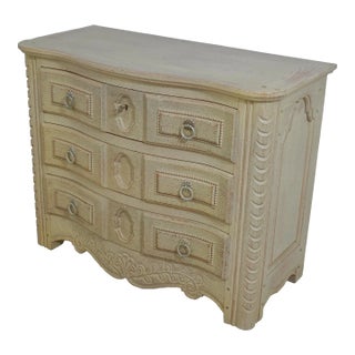 Country French 3 Drawer Painted Finish Commode Chest For Sale