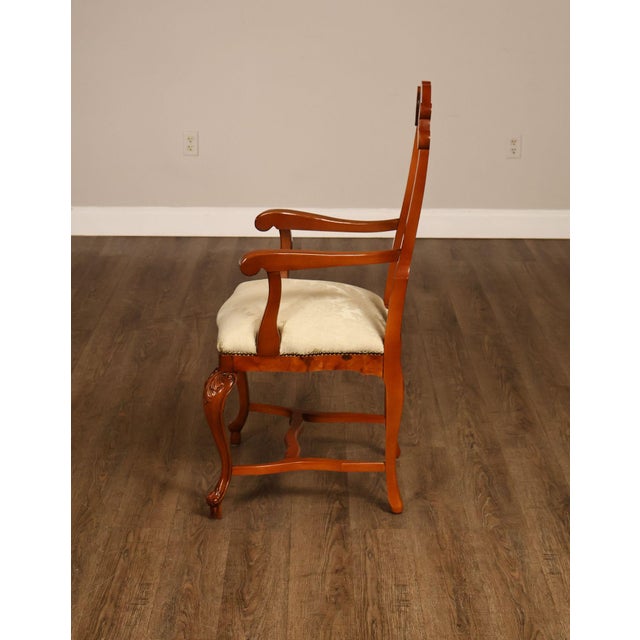 Italian Baroque Style Set of Eight Inlaid Olive Wood Dining Chairs For Sale - Image 18 of 18