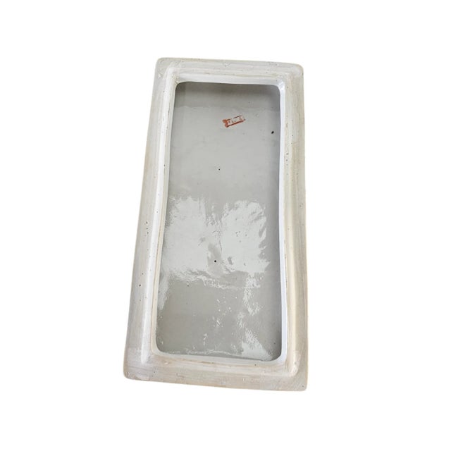 Chinese Peacock Porcelain Box Large Raised Motif 3-D 8.5" For Sale - Image 11 of 12