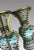 Chinese Jingfa Blue & Gold 'Dragon Back' Cloisonne Beaker Form Vases With Auspicious Cranes & Lotus - A Pair on Wood Stands For Sale - Image 9 of 12