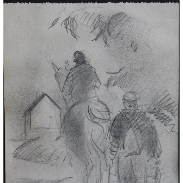 Guillaume Dulac, Returning Home, 1920s, Pencil on Paper For Sale - Image 4 of 11