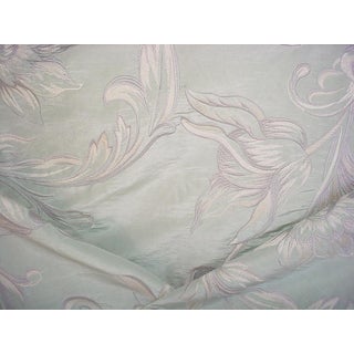 Scalamandre Zs B089032 Girasole Embroidered Silk Upholstery Fabric- 4-1/2 yards For Sale