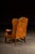 Mid 20th Century Mid 20th Century Tufted Leather Wingback Armchair in Amber For Sale - Image 5 of 9