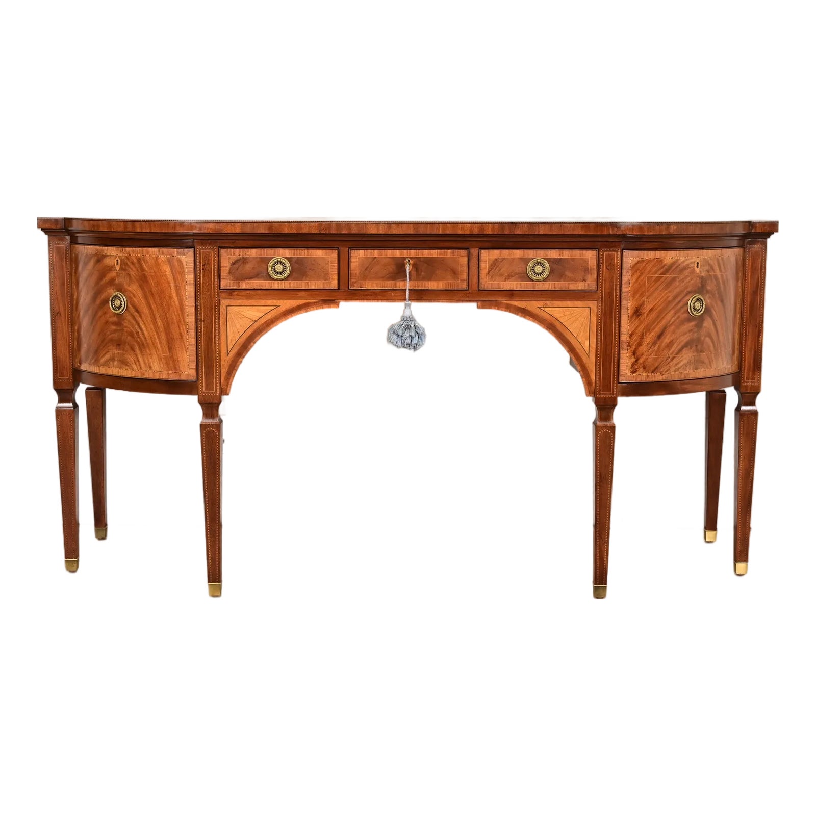 Baker Furniture Stately Homes Sheraton Bow Front Inlaid Mahogany ...