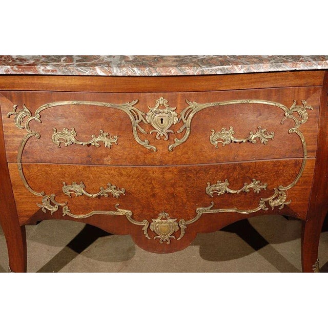 Late 19th Century Late 19th Century Louis XV Style Bombe Commode For Sale - Image 5 of 9