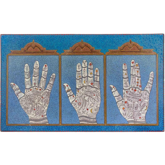 Mino Meno, Lettura Zodiacale, Oil Painting, 1980s For Sale