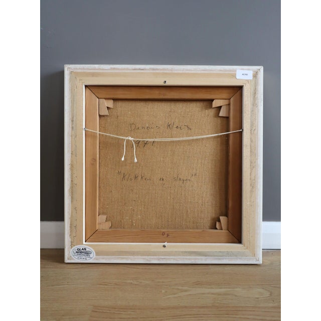 1971 Modernist 'Clocks & Chimes' Vintage Swedish Abstract Oil Painting, Framed For Sale - Image 12 of 12