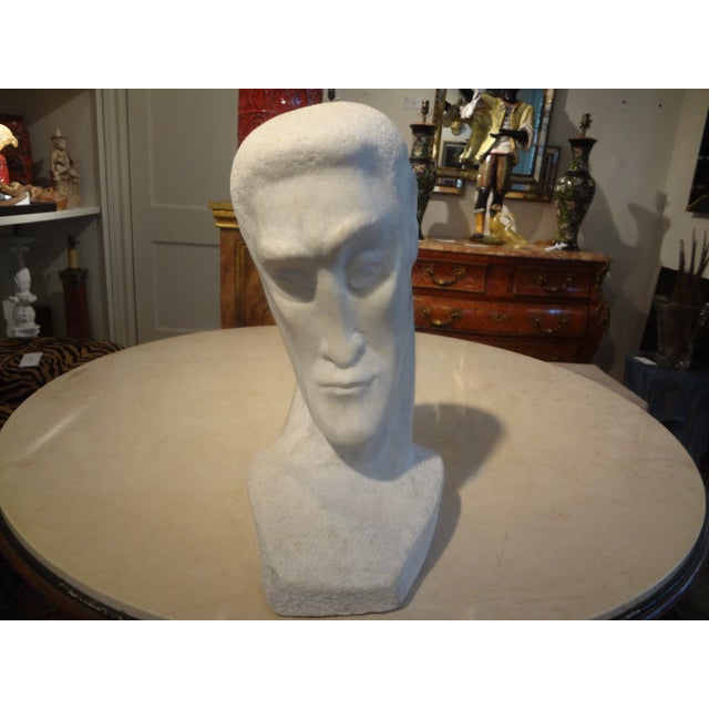 Rene Brancusi Mid-Century Modern Carrara Marble Bust For Sale - Image 4 of 12