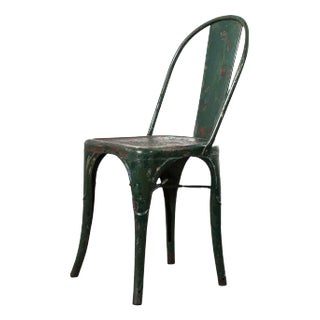 Dining Chair Model A in Green from Tolix, 1940s For Sale