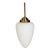 Cone-Shaped Pendant Light in Opal Glass and Nickel from Gispen, Netherlands, 1930s For Sale - Image 12 of 12