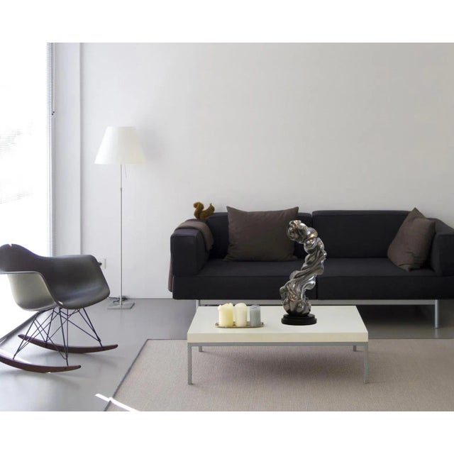 Silver Abstract "Fluctuation" Original Artwork by Jacob Burmood For Sale - Image 8 of 13