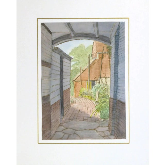 Vintage English Watercolor Landscape - Hallways Farmhouse For Sale - Image 4 of 5