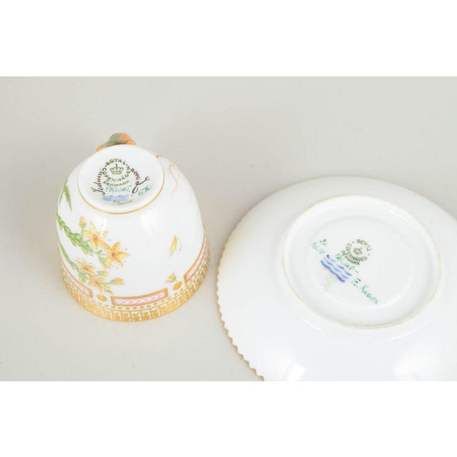 Flora Danica Demitasse Cup with Saucer in Porcelain from Royal Copenhagen, 1960s, Set of 2 For Sale - Image 4 of 5