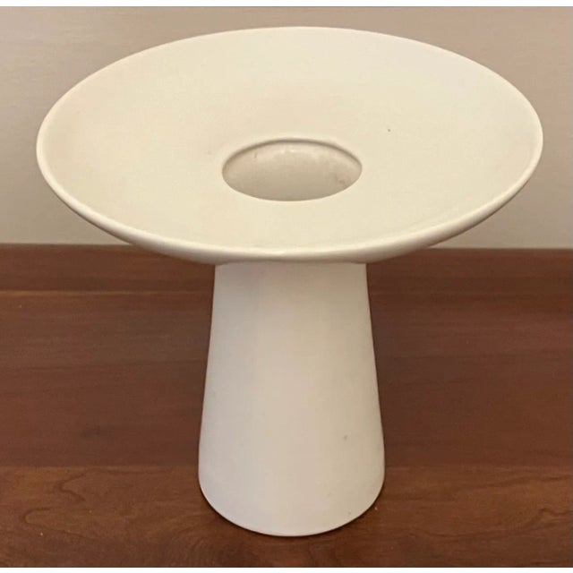 Japanese Mid-Century Modern White Pottery Bud Vase for Flowers / Ikebana For Sale - Image 9 of 15