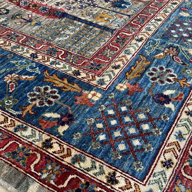 Grey Persian Bakhtiari Garden Hand-Knotted Wool Rug - 9' X 11'11" For Sale - Image 12 of 17