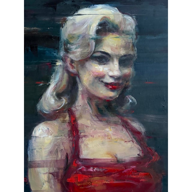 2020s Liubou Sas “Lady Winter “ Original Modern Oil Painting For Sale - Image 5 of 10