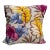 1990s Tropical Mid-Century Style Barkcloth Pillow with Down Insert For Sale