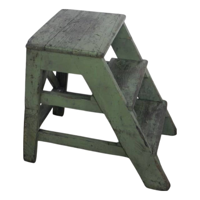 Fir Stool Ladder, 1960s For Sale