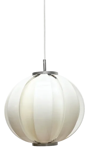 Mid-Cenutry Space Age Lamellar Moon Pendant Lamp, 1960s