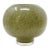 Mid-Century Studio Art Glass Pedestal Squat Vase - Seafoam Mottle 5" For Sale