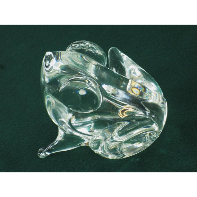 Mid 20th Century Glass Frog Paperweight Vintage Murano Italy Signed: Licio Zanetti Figurine For Sale - Image 10 of 14