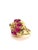 Bochic "Capri" Vintage Ruby & Diamond Ring Set In 18K Gold & Silver For Sale - Image 11 of 18